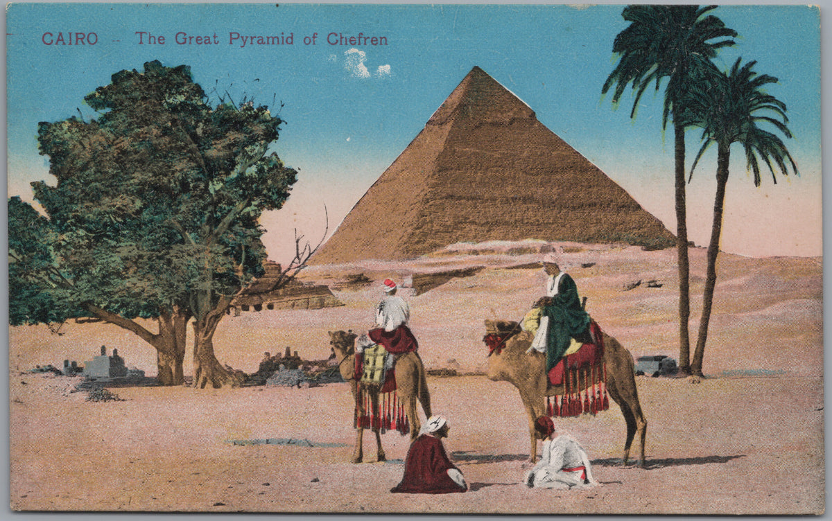 PC01008 | P1 | Giza — Great Pyramid with Camels and Figures — front