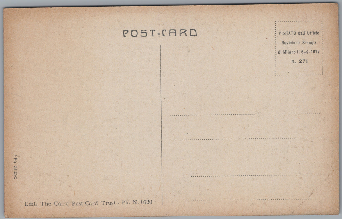 PC01023 | P3 | Suez Canal — Sailing Boat and Steamship — reverse