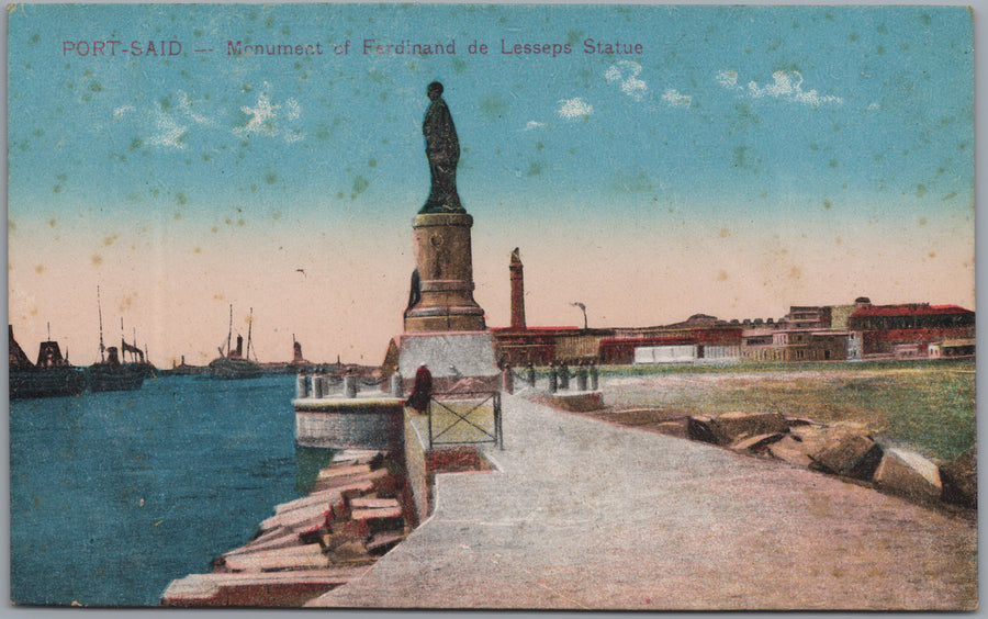 Port Said — Statue beside the Waterfront