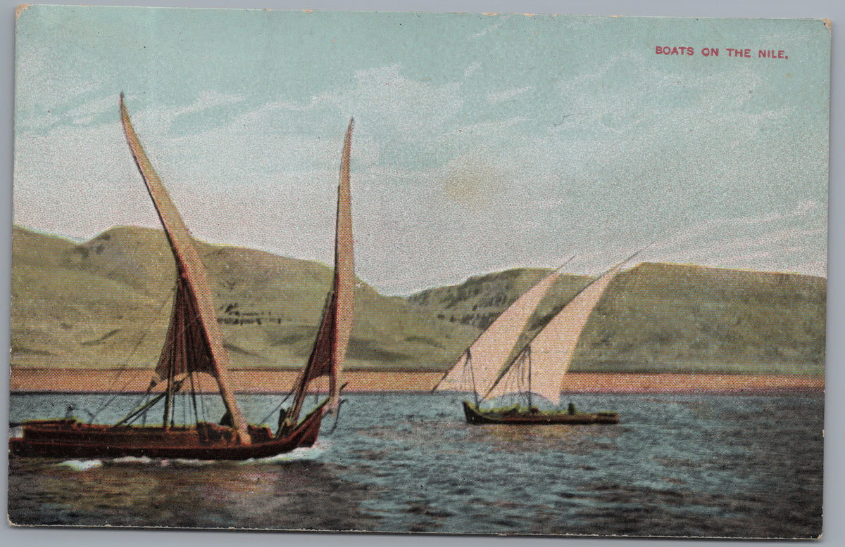 PC01104 | P11 | Egypt — Sailing Boats on the Nile — front