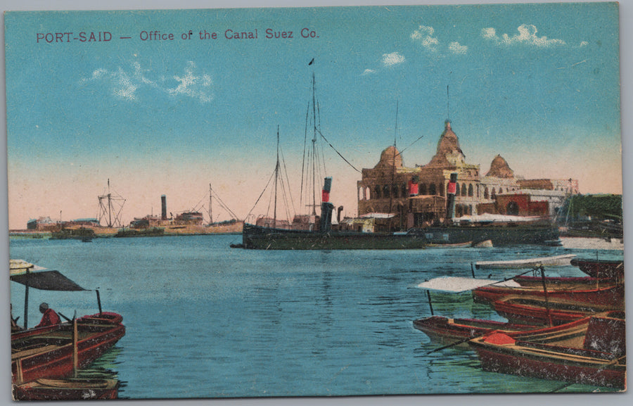 Port Said — Boats beside the Canal Offices