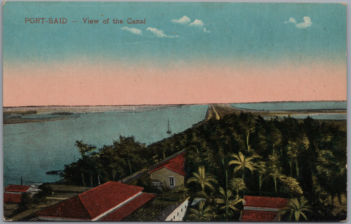PC01138 | P14 | Port Said — View of the Canal and Gardens — front