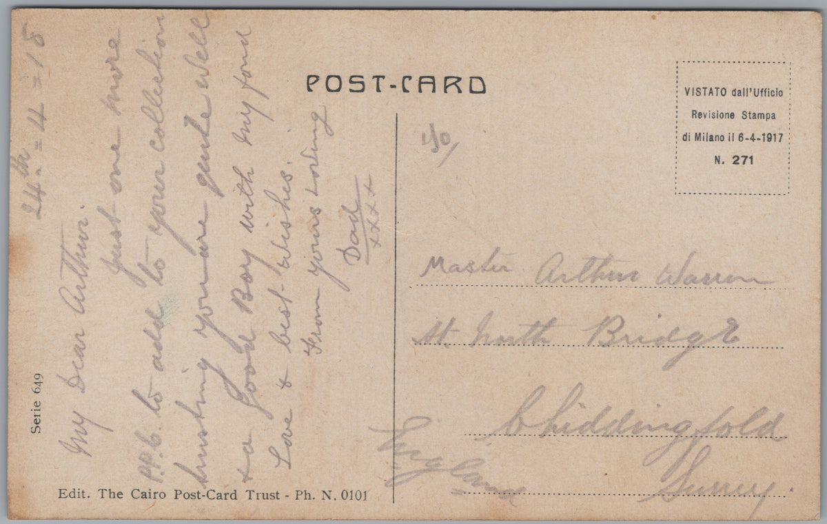 PC01139 | P14 | Kantara — Bridge and Ship on the Suez Canal — reverse