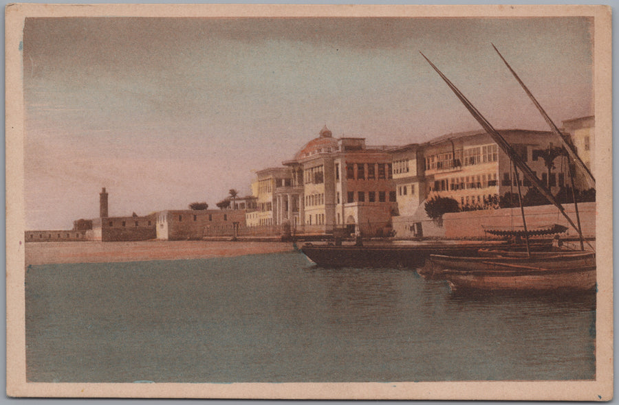 Alexandria — Waterfront Palace and Sailing Boats