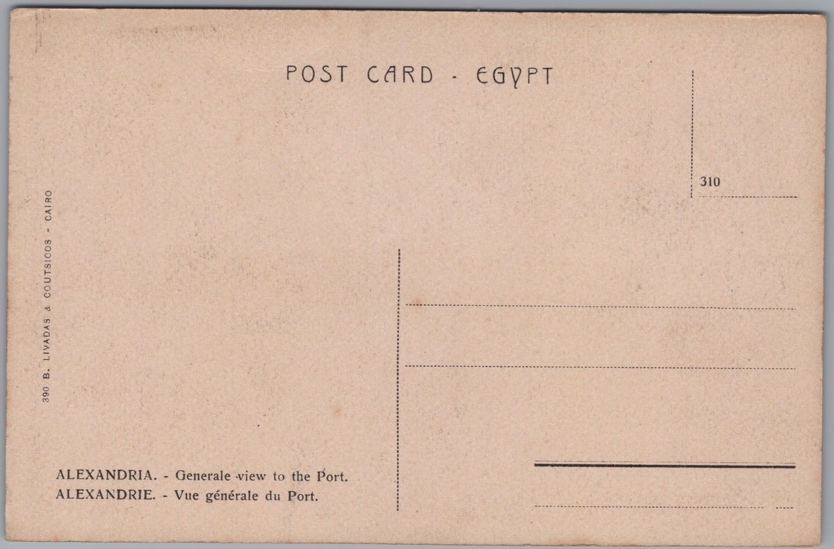 PC01143 | P15 | Alexandria — General View over the Port — reverse