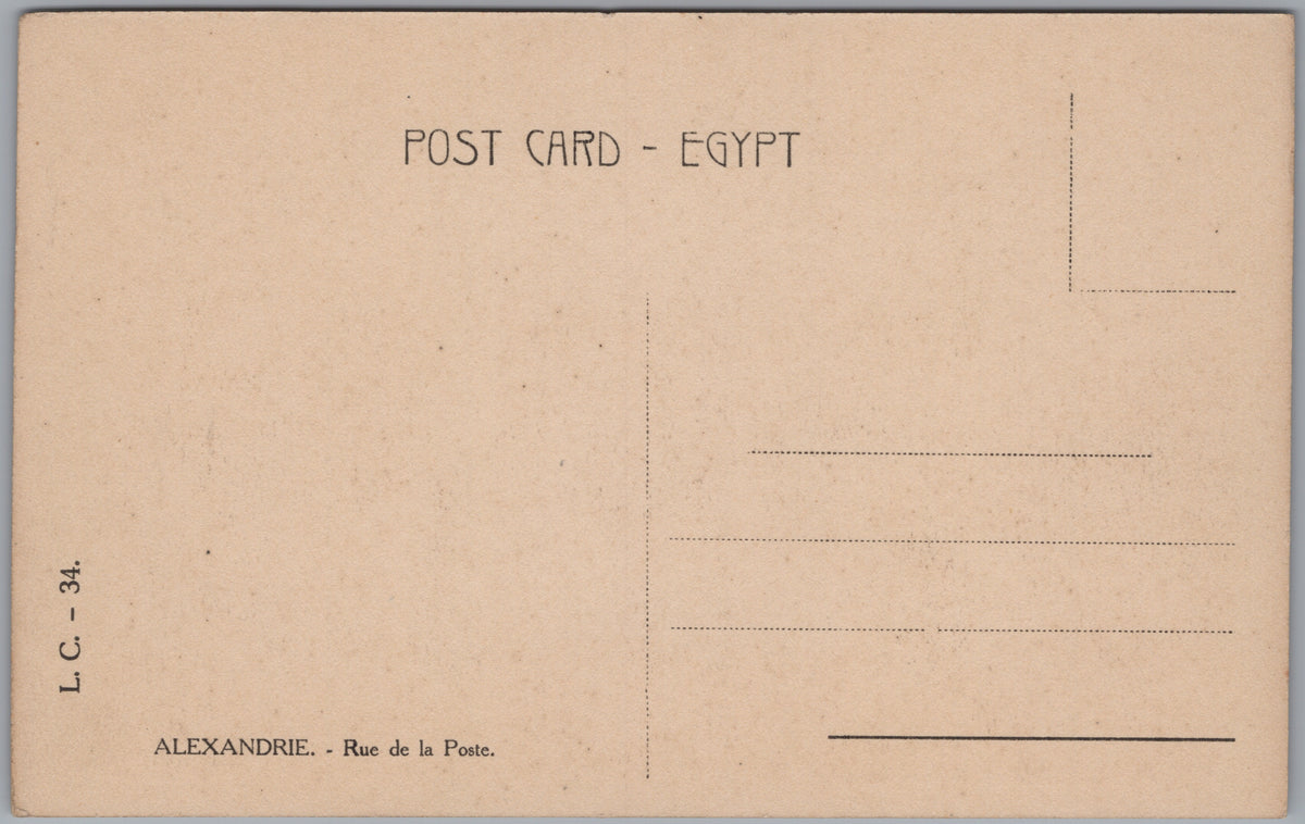 PC01155 | P16 | Alexandria — Rue de la Poste — reverse