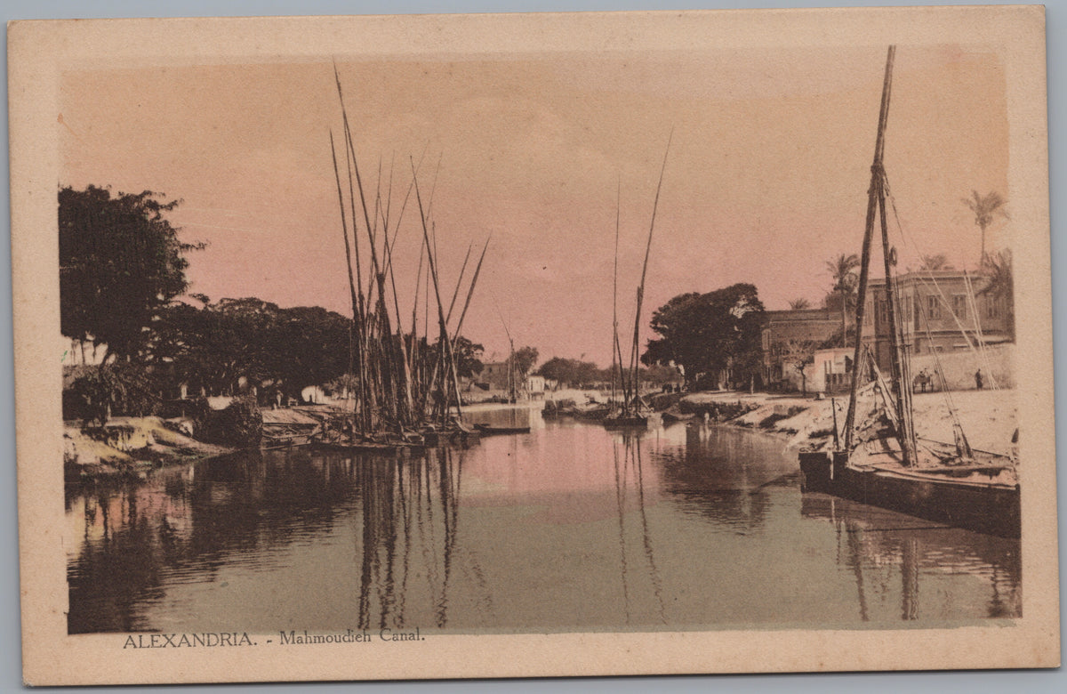 PC01157 | P16 | Alexandria — Sailing Boats on the Canal — front