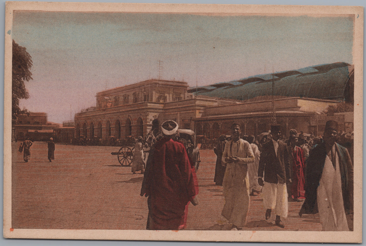 PC01159 | P16 | Alexandria — Railway Station and Pedestrians — front