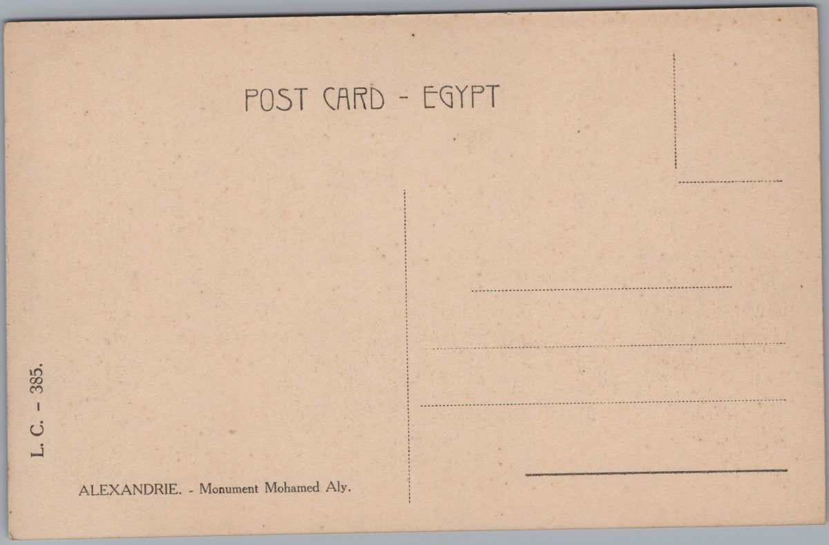 PC01175 | P18 | Alexandria — Equestrian Monument — reverse
