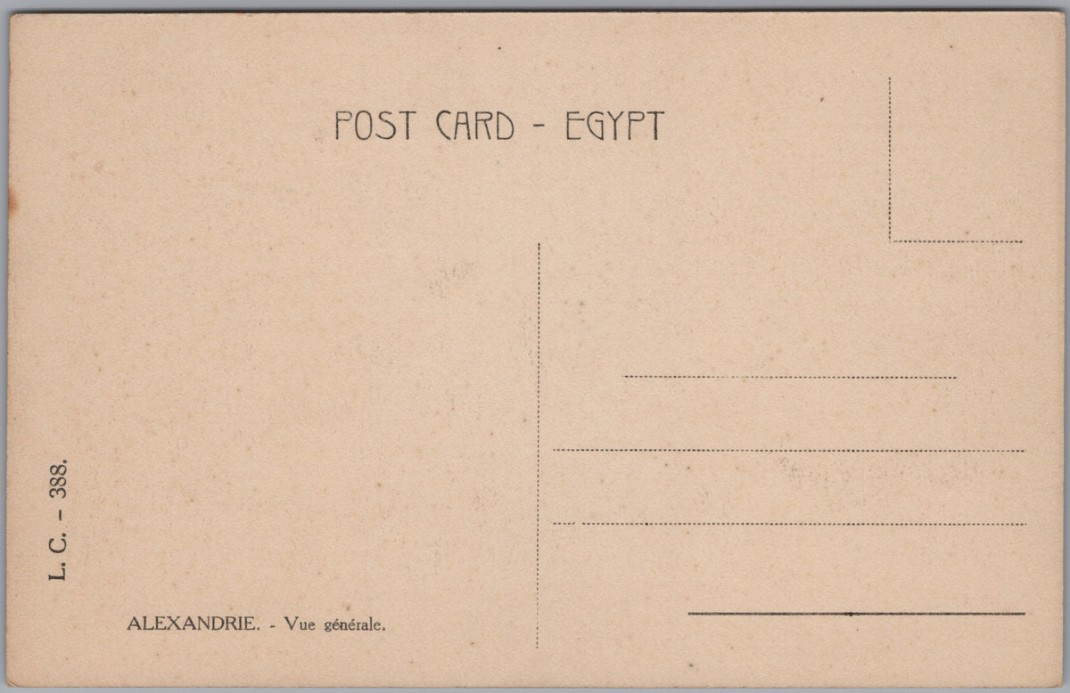 PC01188 | P19 | Alexandria — Panorama across the Waterfront — reverse