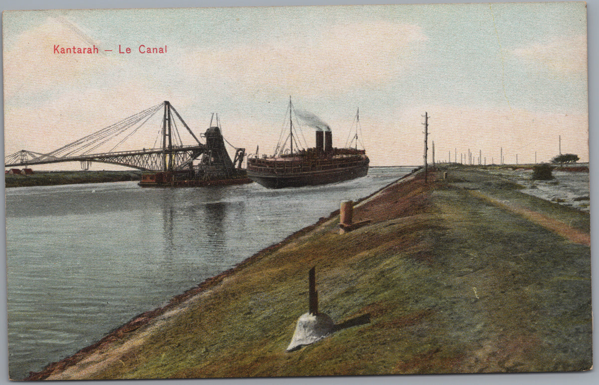 PC01244 | P25 | Kantara — Ship beside the Canal Bridge — front