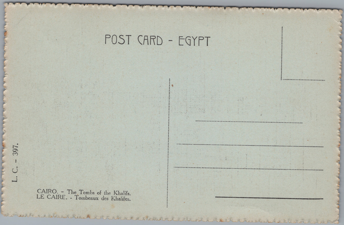 PC01278 | P28 | Cairo — Tombs across Open Ground — reverse