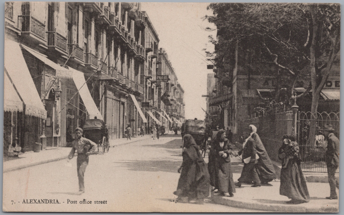 PC01298 | P30 | Alexandria — Pedestrians and Shop Awnings — front