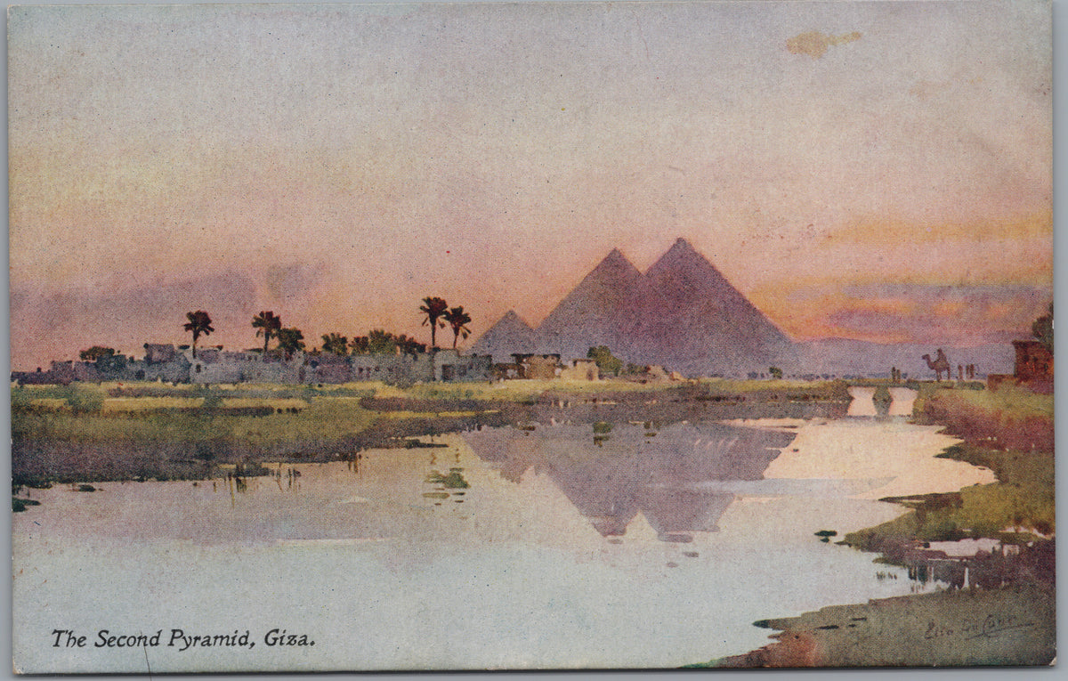 PC01313 | P32 | Giza — Pyramids Reflected in Water — front