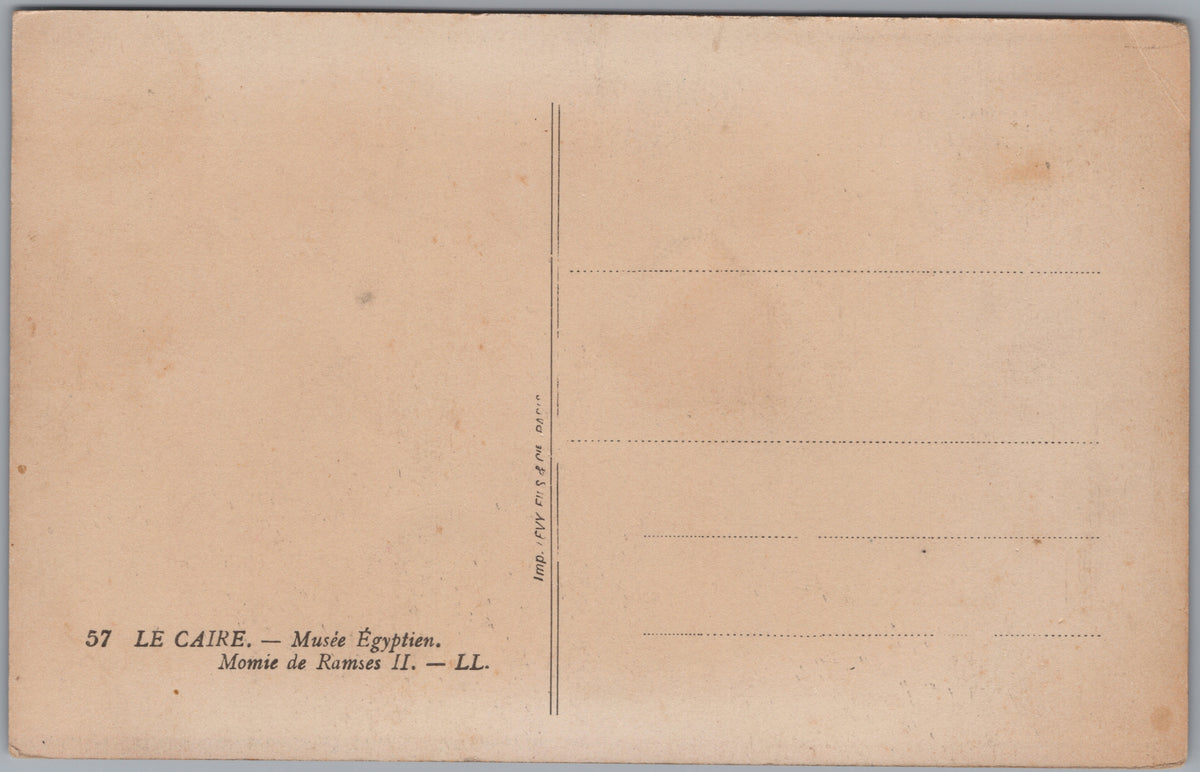 PC01315 | P32 | Cairo — Ancient Egyptian Mummy Display — reverse