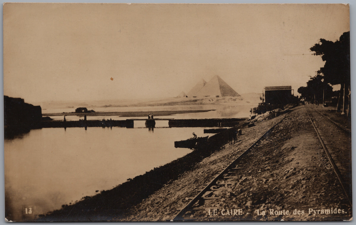 PC01334 | P34 | Giza — Pyramids beyond a Waterway — front