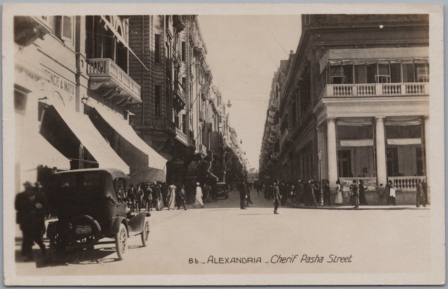 Alexandria — Cherif Pacha Street and Carriage