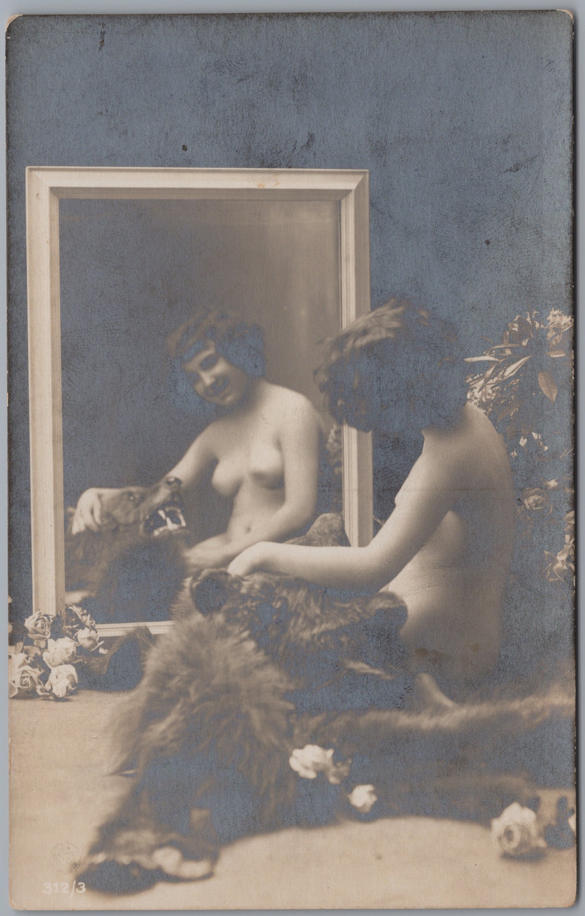PC01348 | P35 | Location not confirmed — Seated Studio Figure beside a Mirror — front