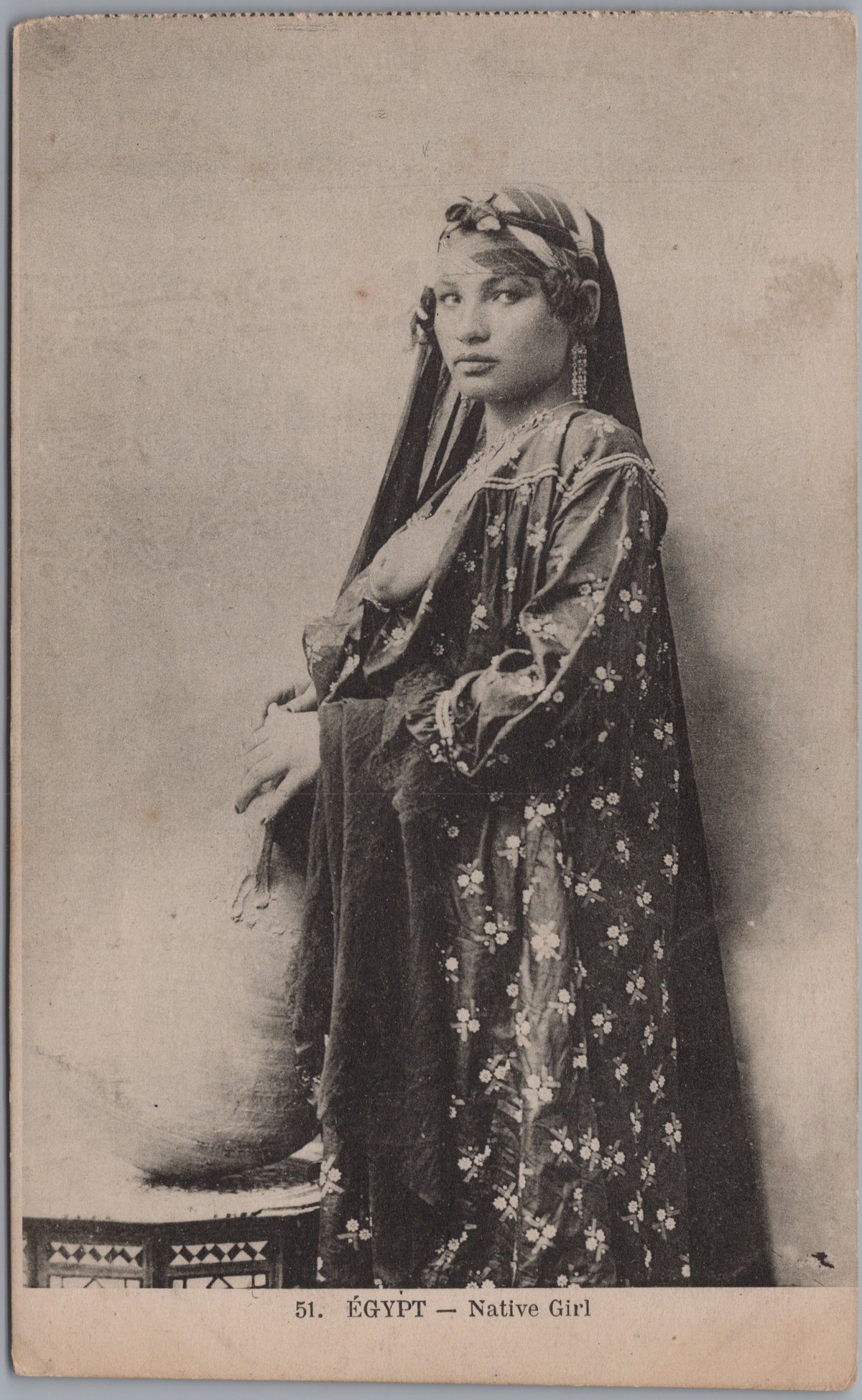 PC01377 | P38 | Egypt — Standing Portrait in Traditional Dress — front