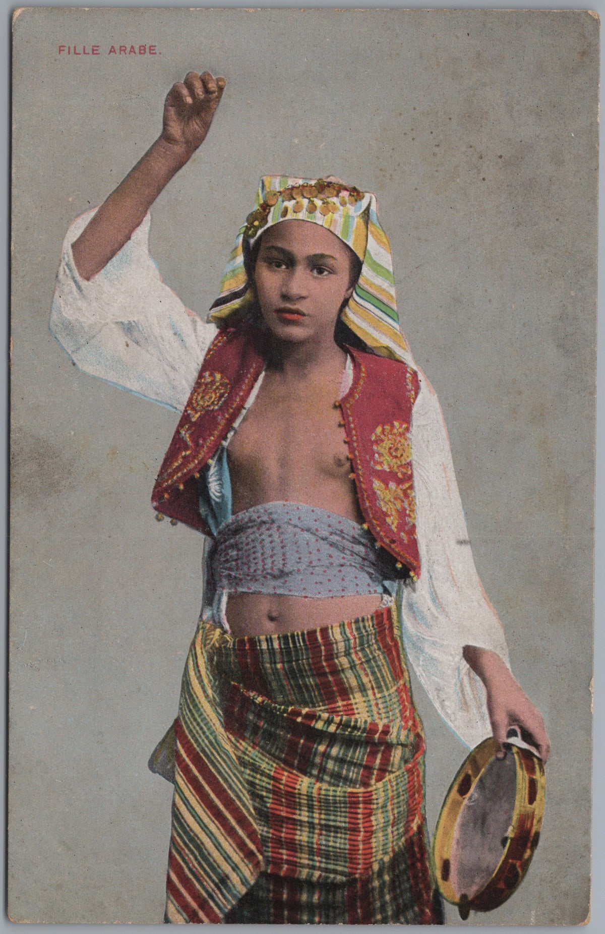 PC01380 | P38 | Egypt — Performer with a Tambourine — front