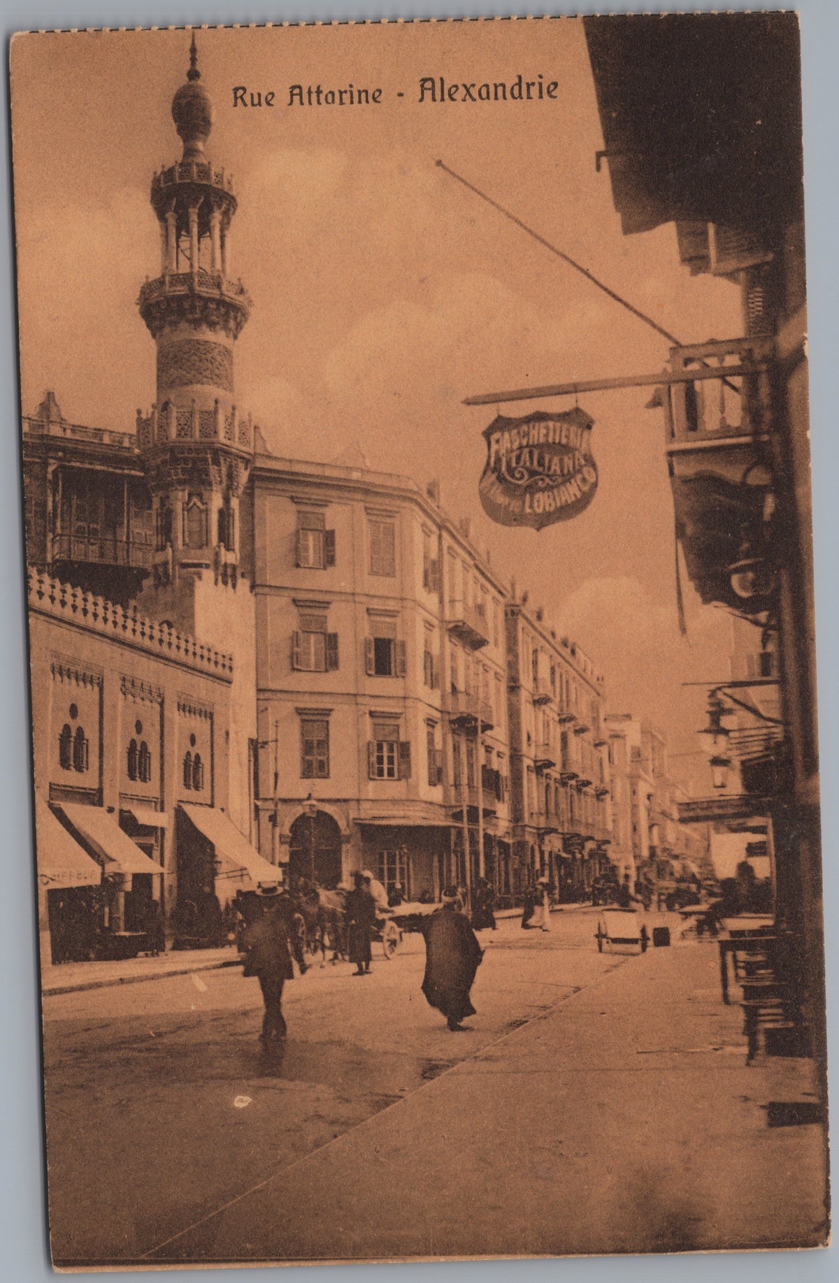 PC01385 | P39 | Egypt — Street and Minaret — front