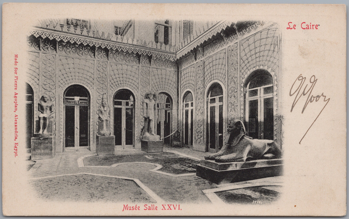PC01409 | P41 | Cairo — Museum Courtyard and Ancient Statues — front