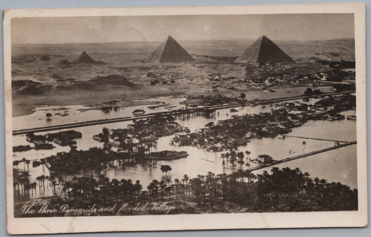PC01442 | P45 | Giza — Pyramids beyond Flooded Fields — front