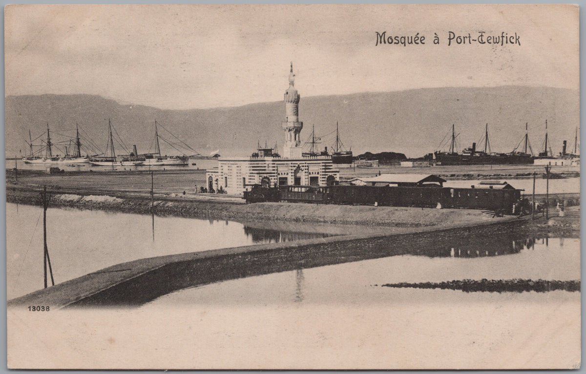 PC02012 front — Waterfront Mosque and Harbour Ships