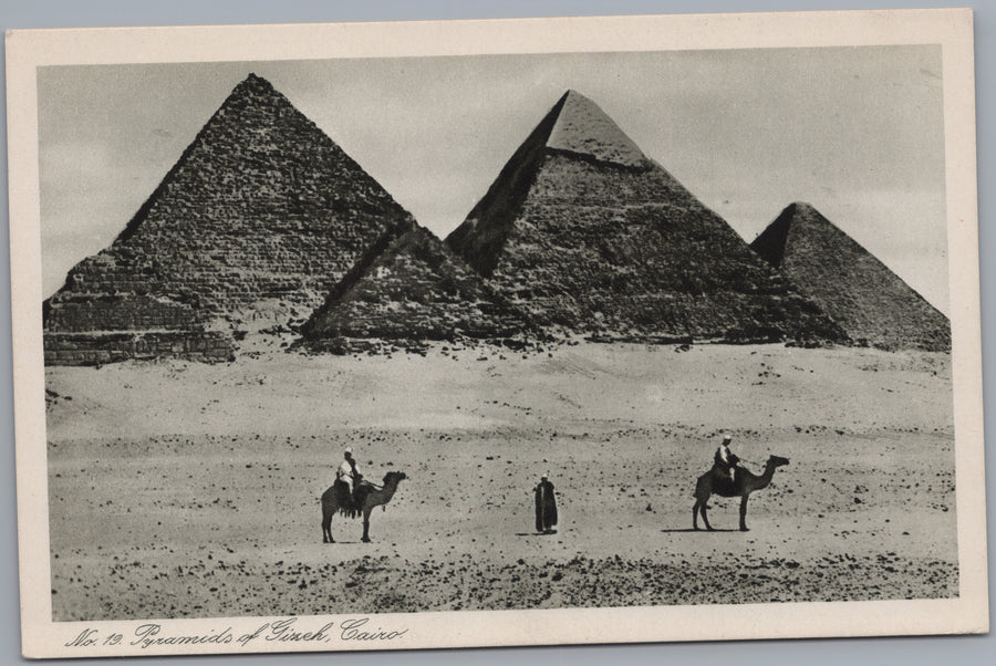 Giza — Pyramids with Two Camel Riders