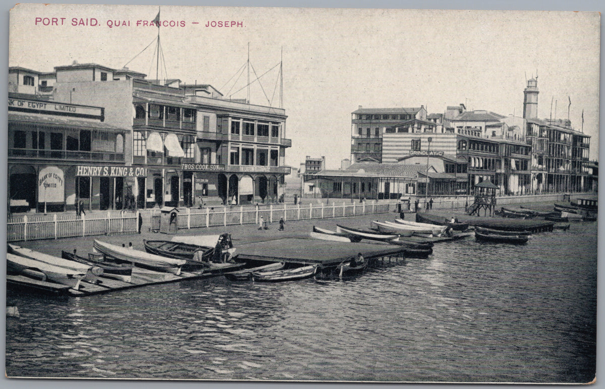 PC02129 front — Quai François-Joseph with Shops and Rowboats