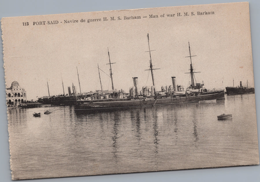 Port Said — HMS Barham in the Harbour