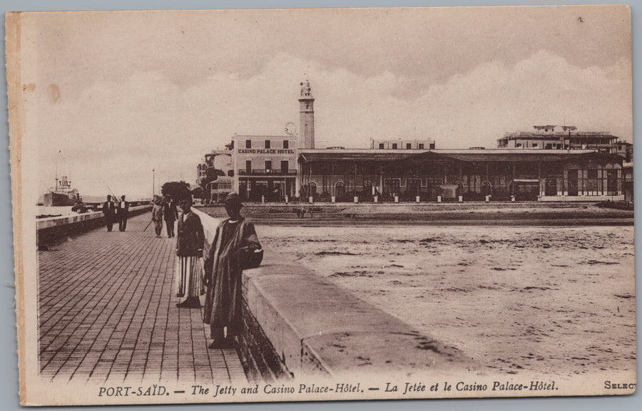 Port Said — Jetty and Casino Palace Hotel