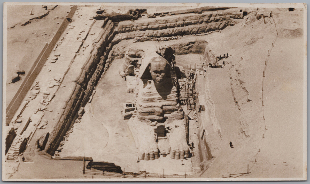 PC02208 front — Aerial View of the Sphinx and Excavated Enclosure