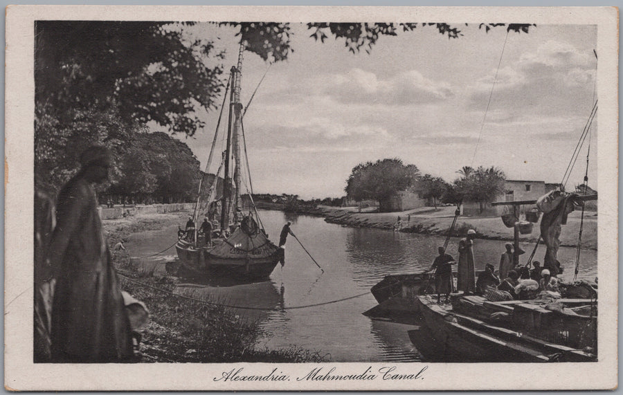 Alexandria — Mahmoudia Canal with Moored Boats