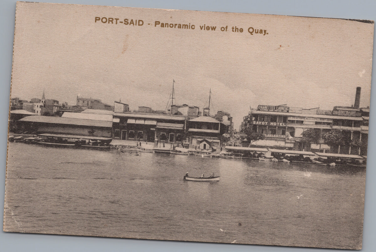 PC02299 front — Panoramic Quay View with Rowing Boat
