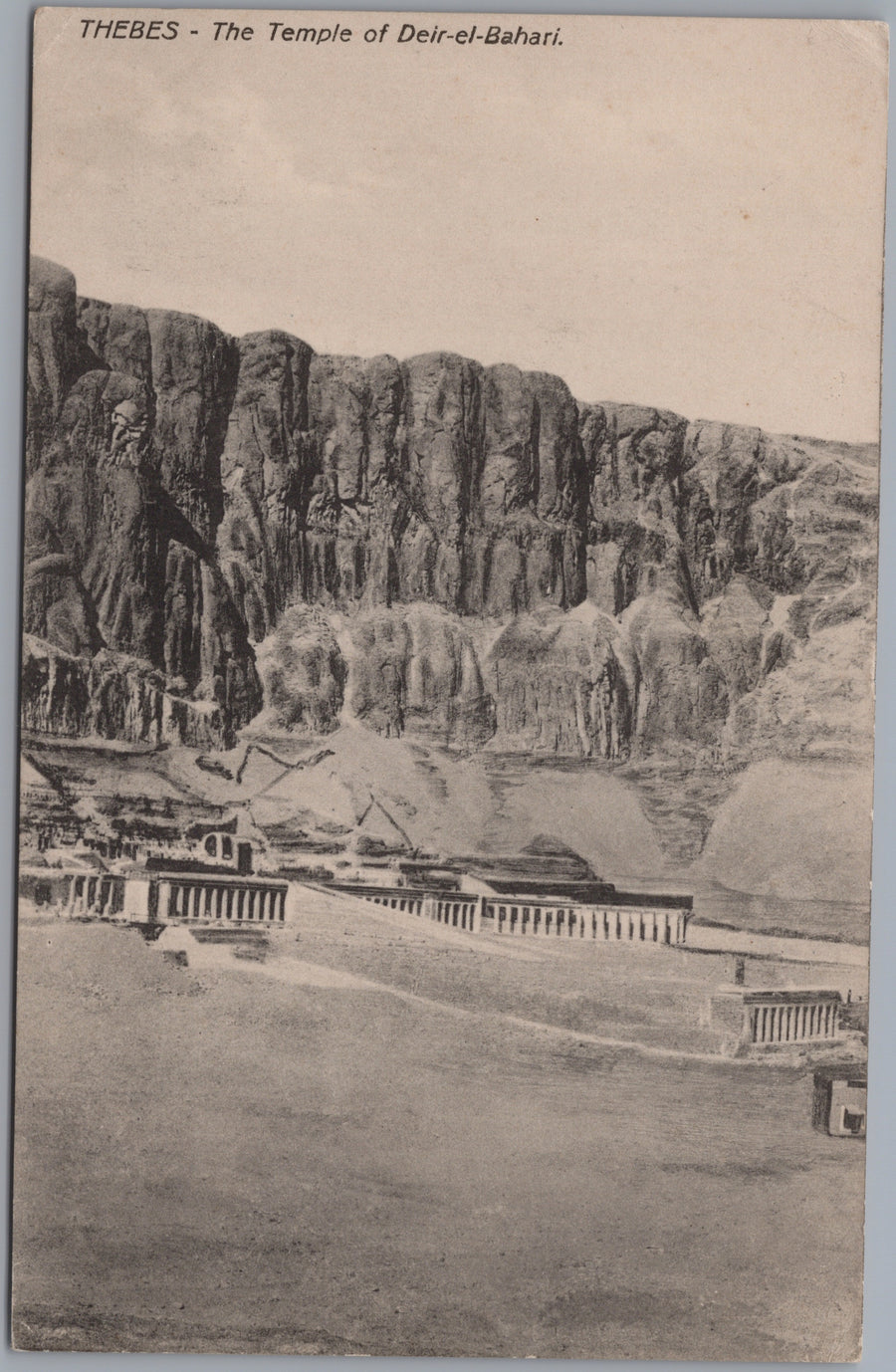 Thebes — Temple of Deir el-Bahari beneath the Cliffs