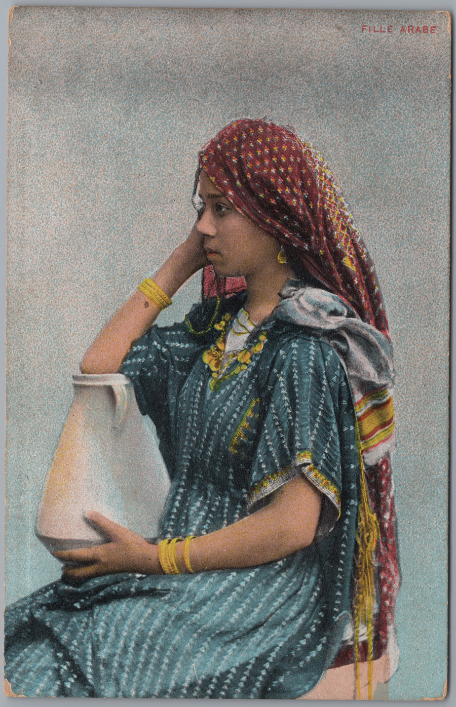 Egypt — Seated Woman Holding a Jug