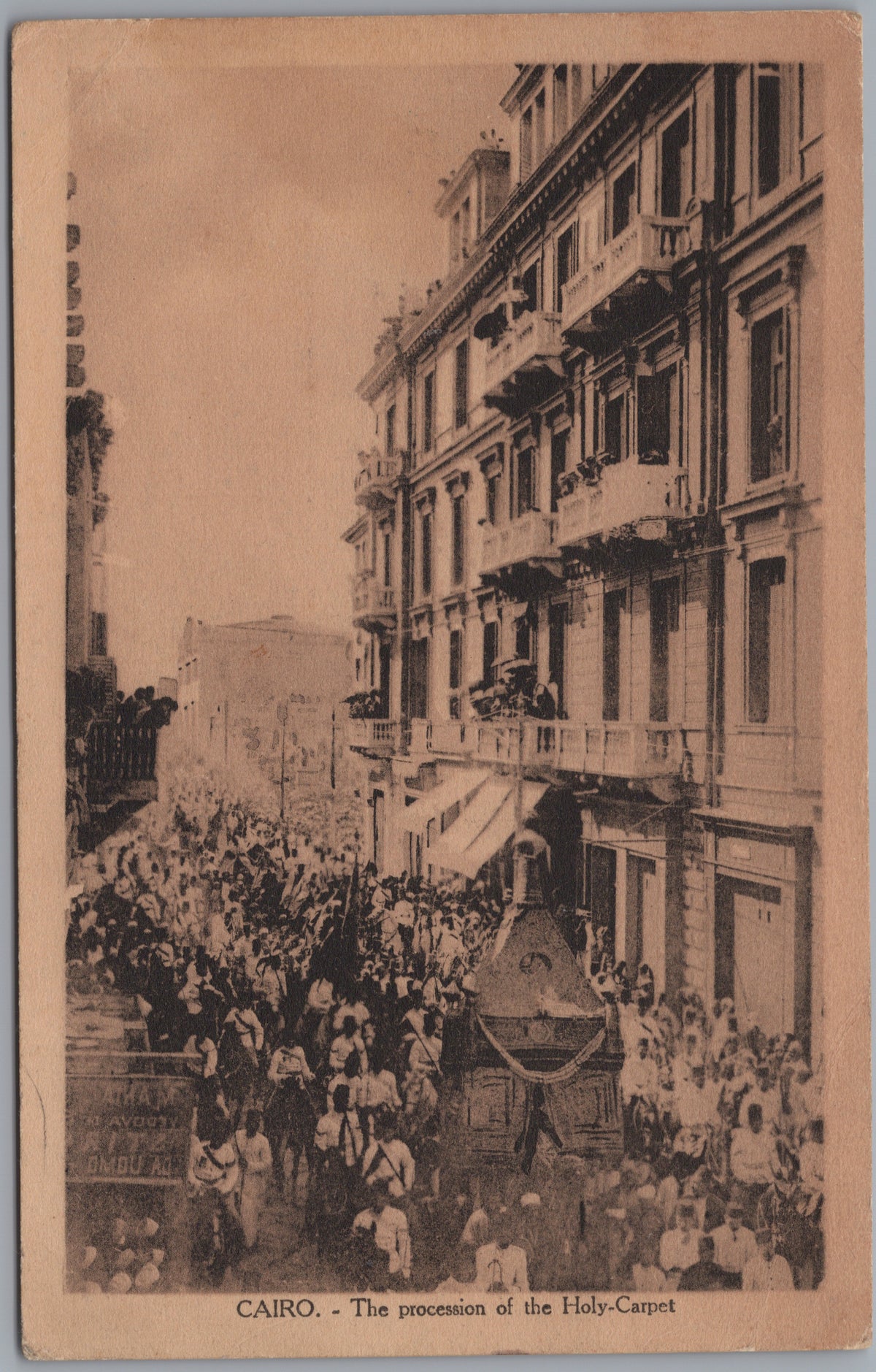 PC02345 front — Mahmal Procession in a Crowded Street