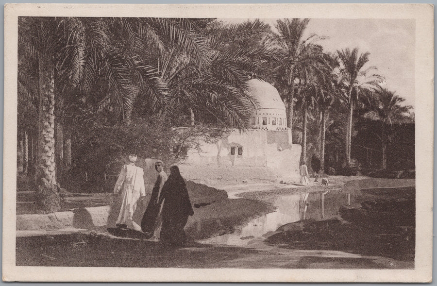 Marg Village — Domed Building beside Palms and Water