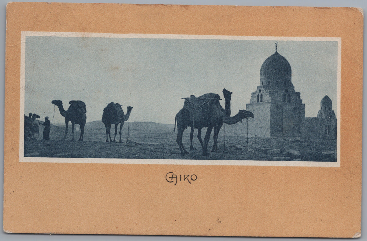 PC02364 front — Camel Caravan beside a Domed Tomb