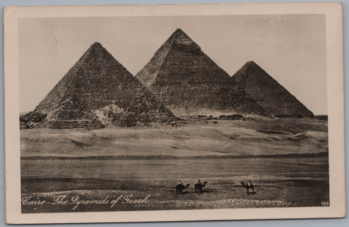 PC02375 front — Three Pyramids and Distant Riders