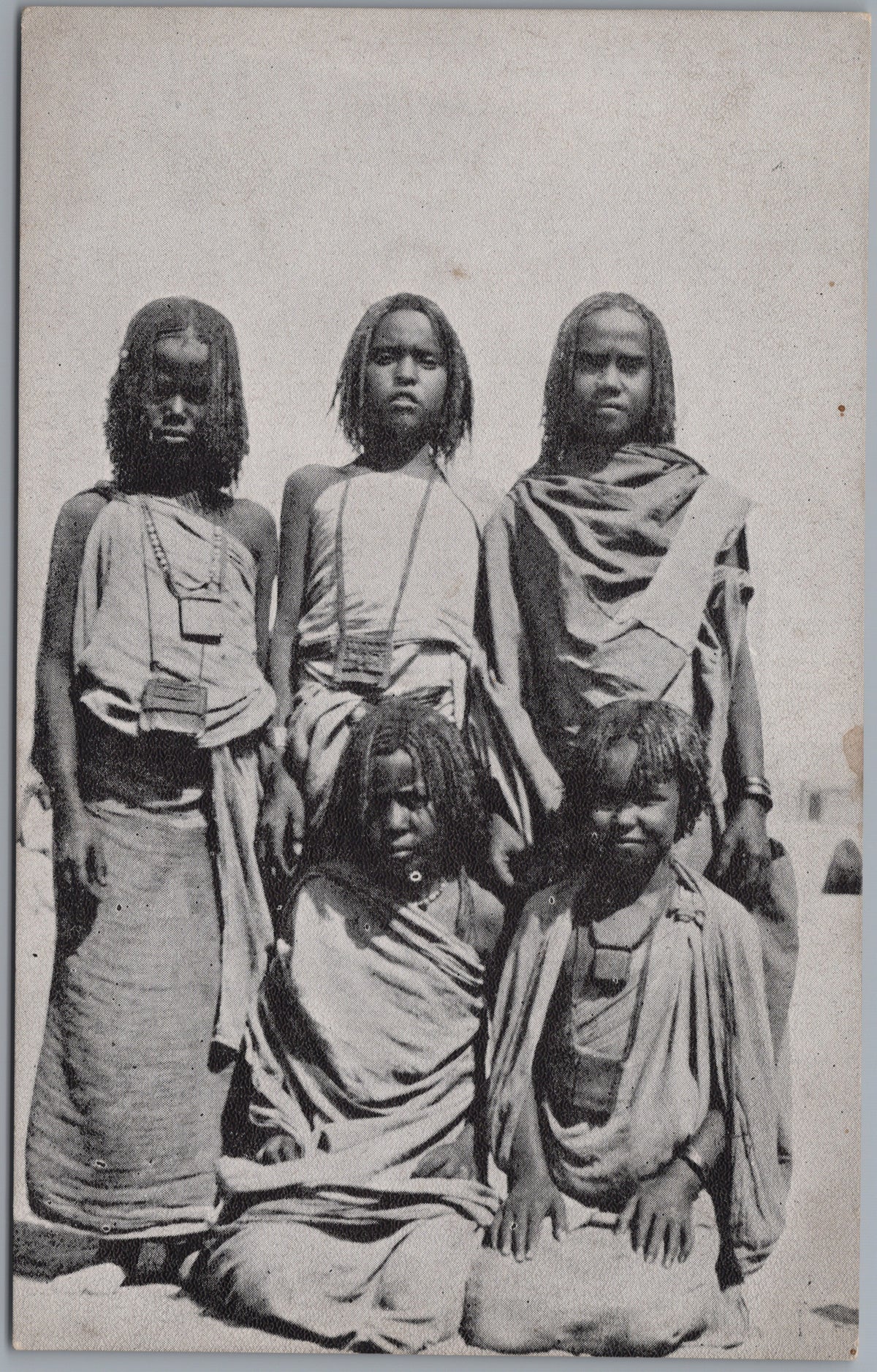 PC02403 front — Group Portrait of Five Girls
