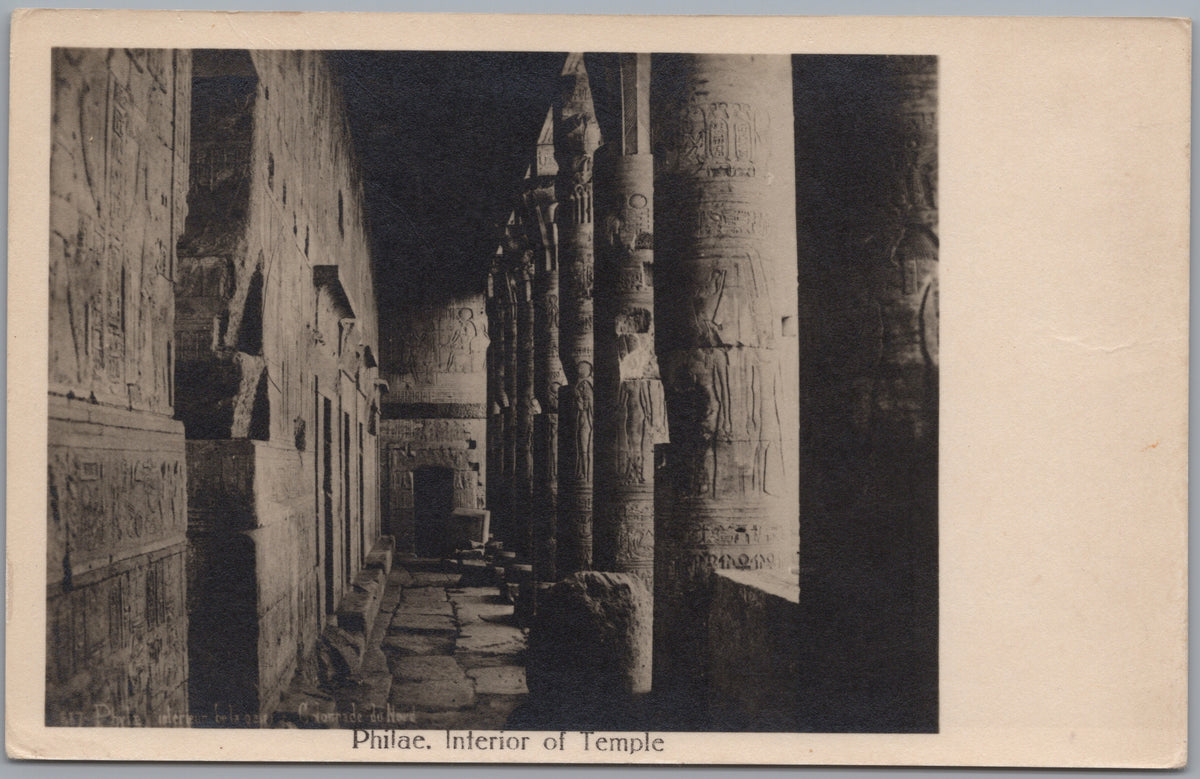 PC02405 front — Temple Interior and Carved Columns
