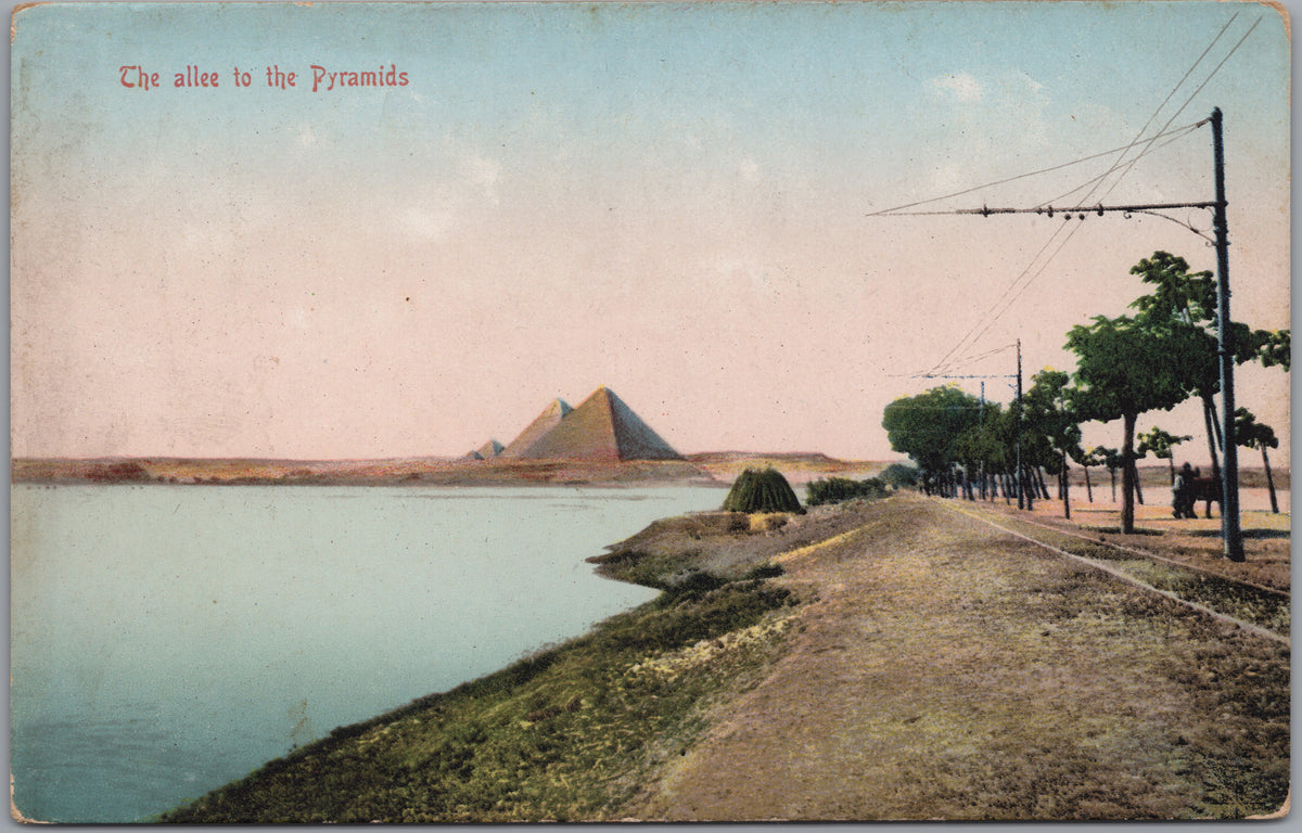 PC02413 front — Road to the Pyramids beside Water