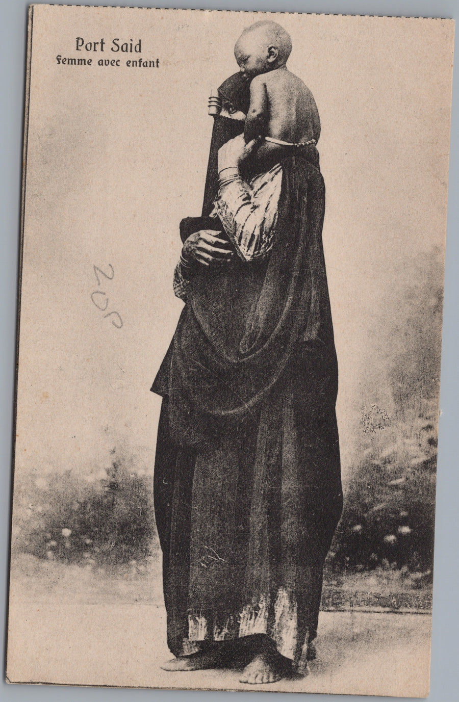 Port Said — Woman Carrying a Child