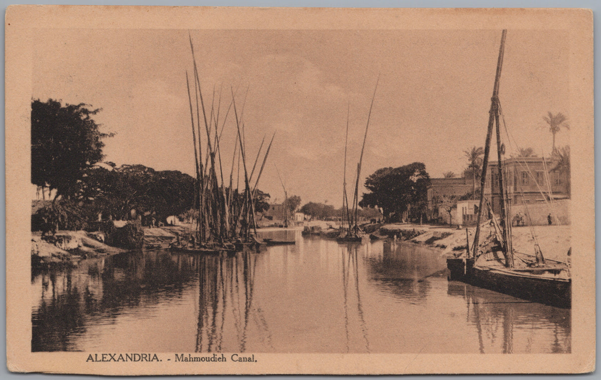 PC02486 front — Mahmoudieh Canal and Sailboats