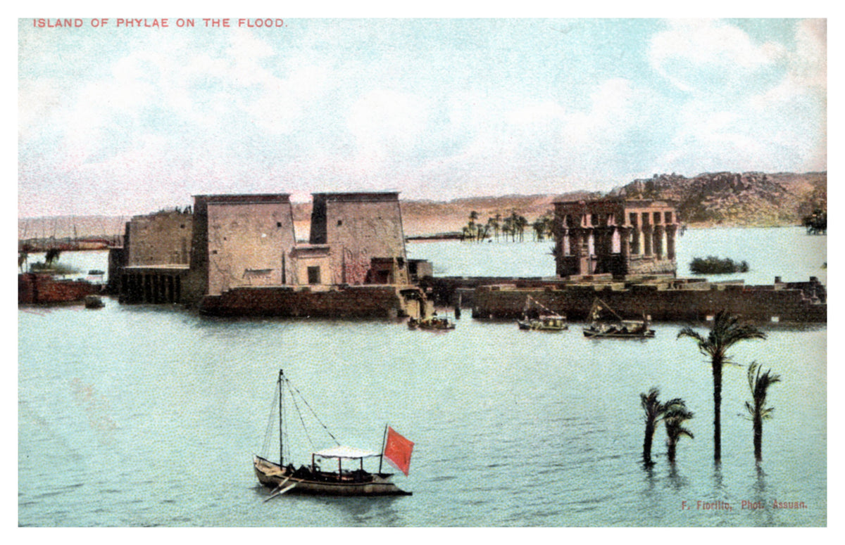 Philae — Island Temples during the Flood — postcard front