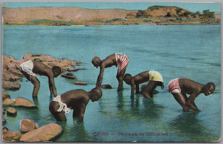 Egypt — People Drinking at the Riverbank