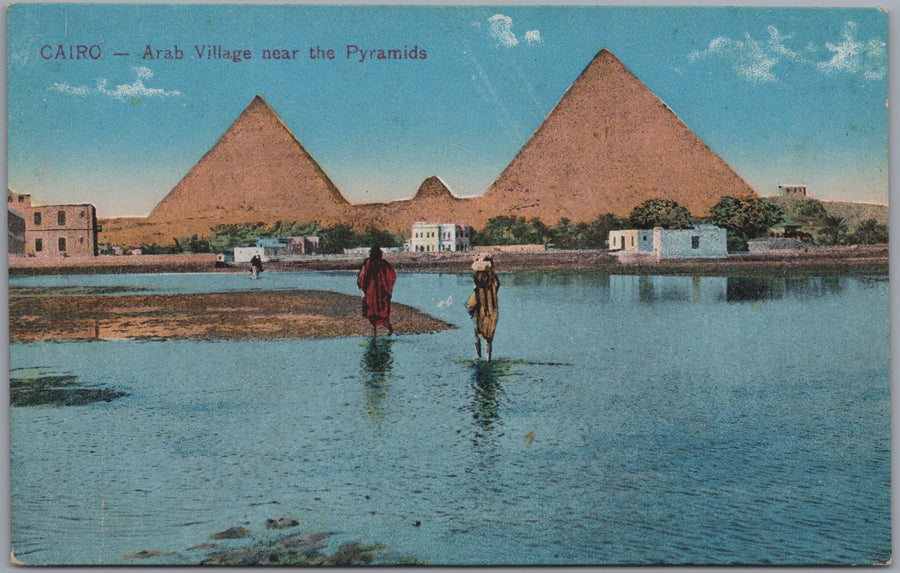 Giza — Village and Pyramids beside the Water