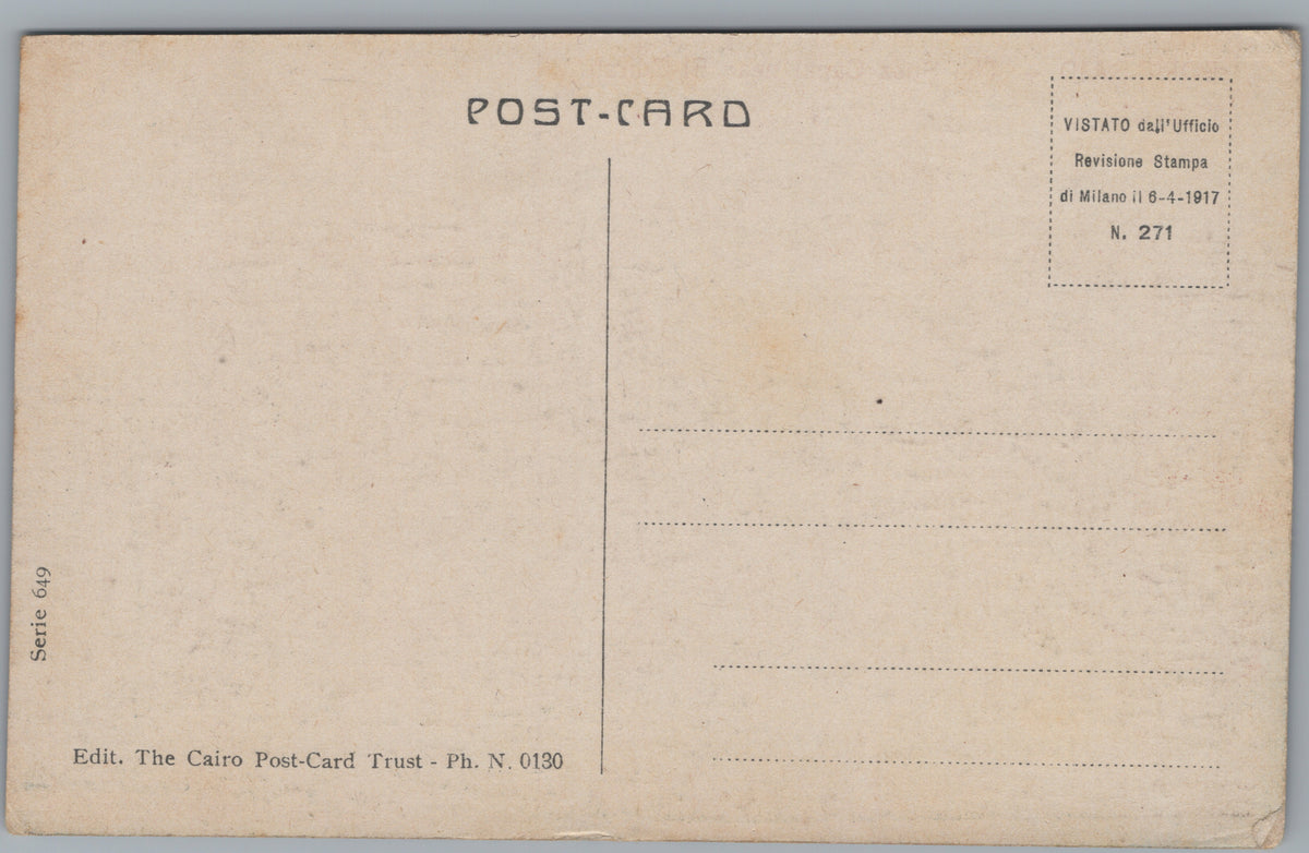 PC01022 | P3 | Suez Canal — Sailing Boat and Steamship — reverse